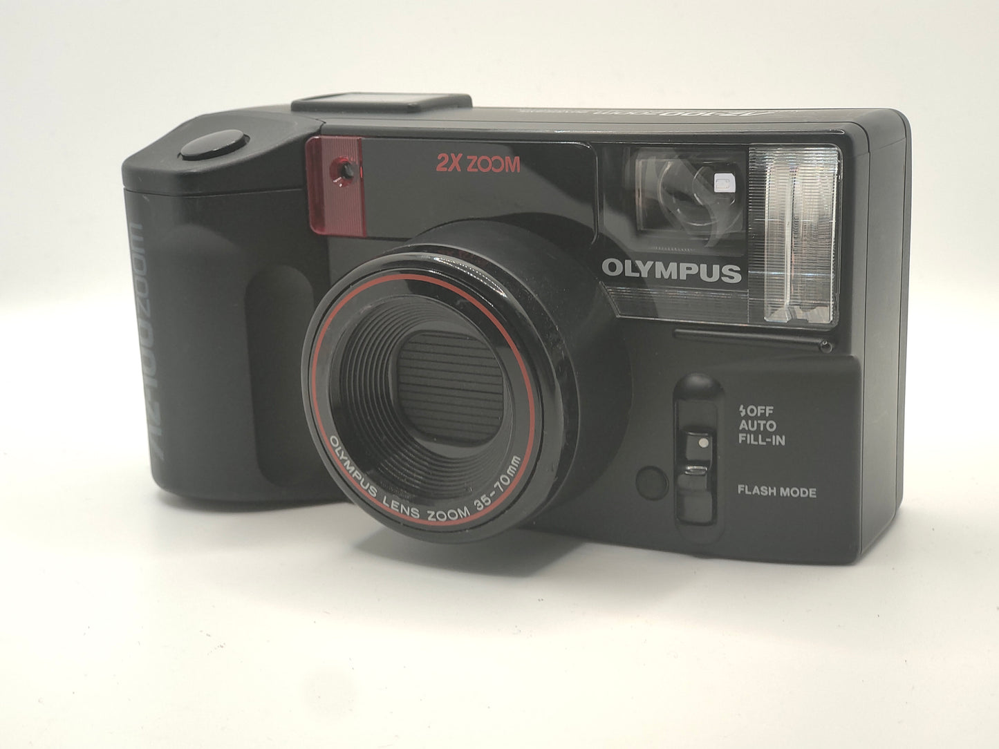 Olympus AZ-100 Zoom film camera.