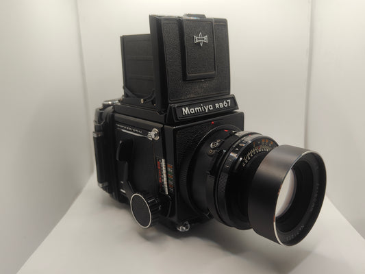 Mamiya RB67 Professional + 180mm lens + waist level finder