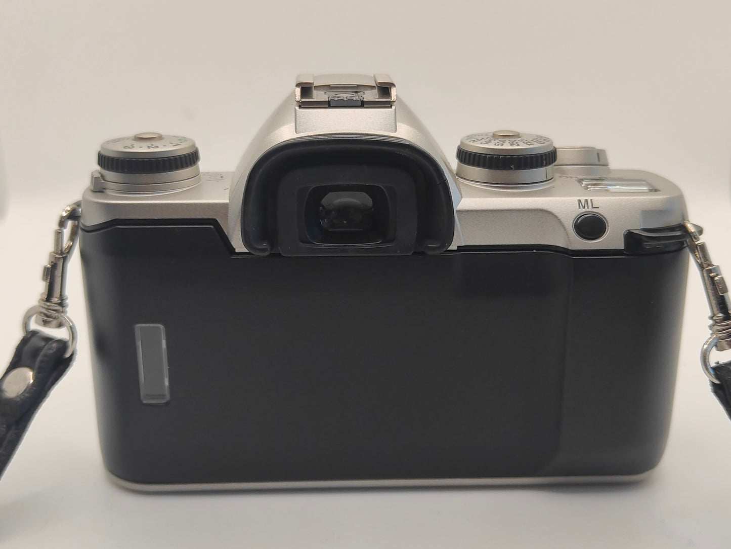 Pentax MZ-M film SLR with 35-80mm zoom lens.