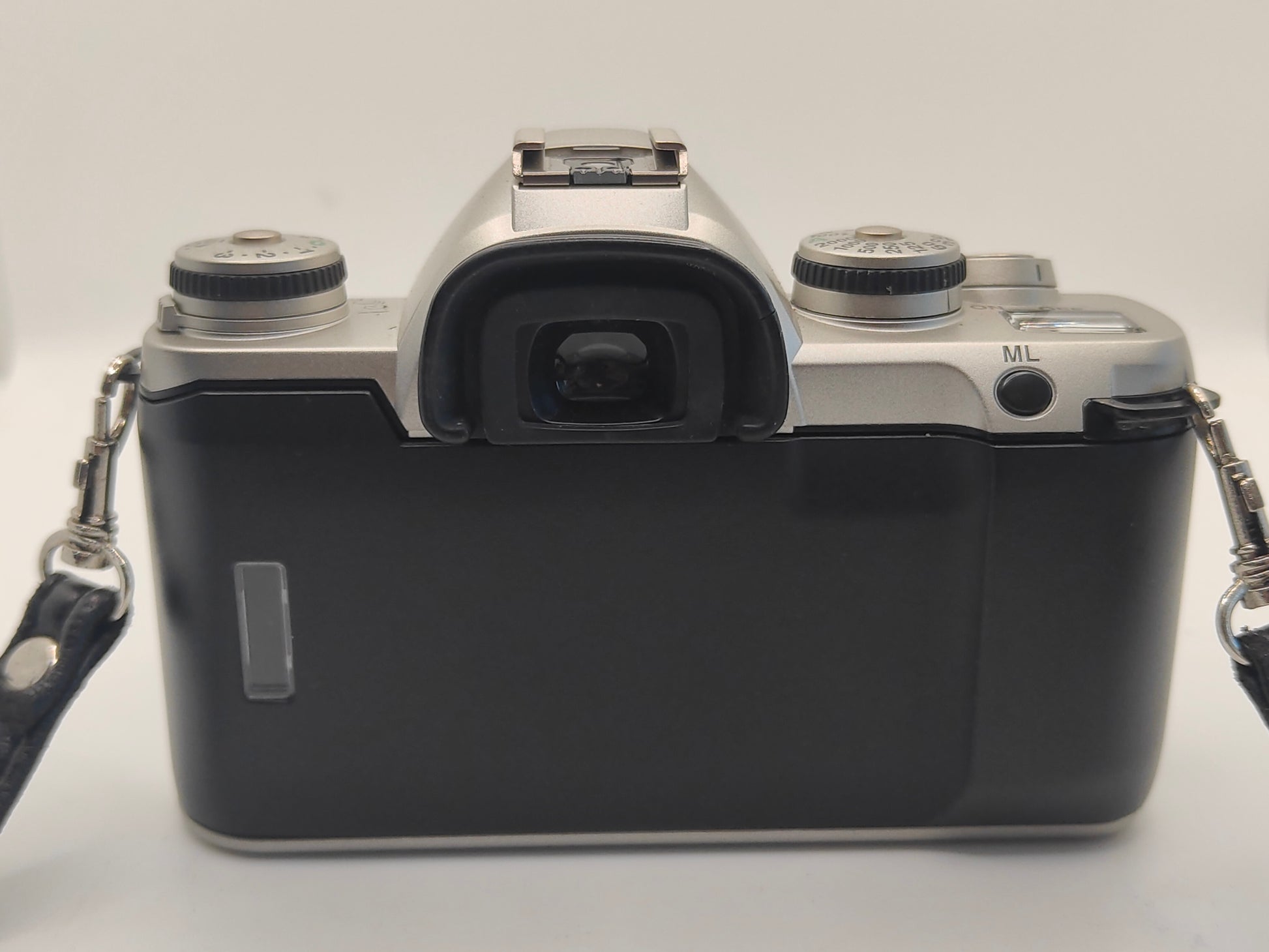 Pentax MZ-M film SLR with 35-80mm zoom lens.
