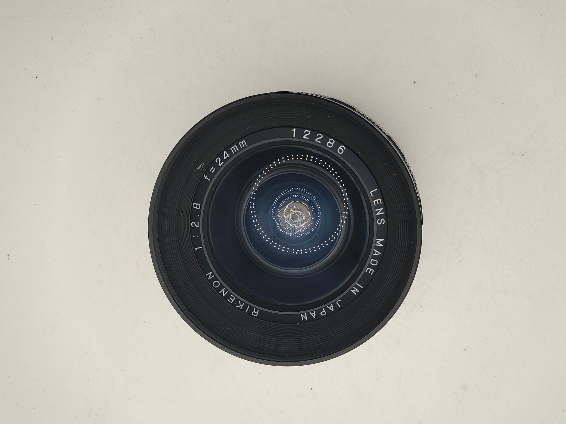 Rikenon (Ricoh) 24mm f/2.8 wide angle M42 (Pentax screw-mount) lens.