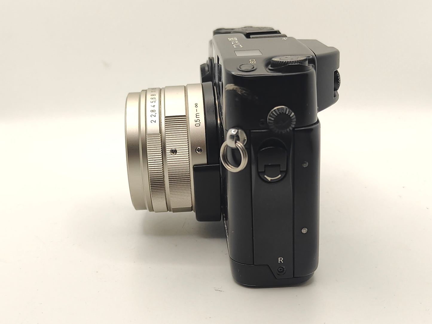 Contax G2 camera with 45mm f/2 lens.