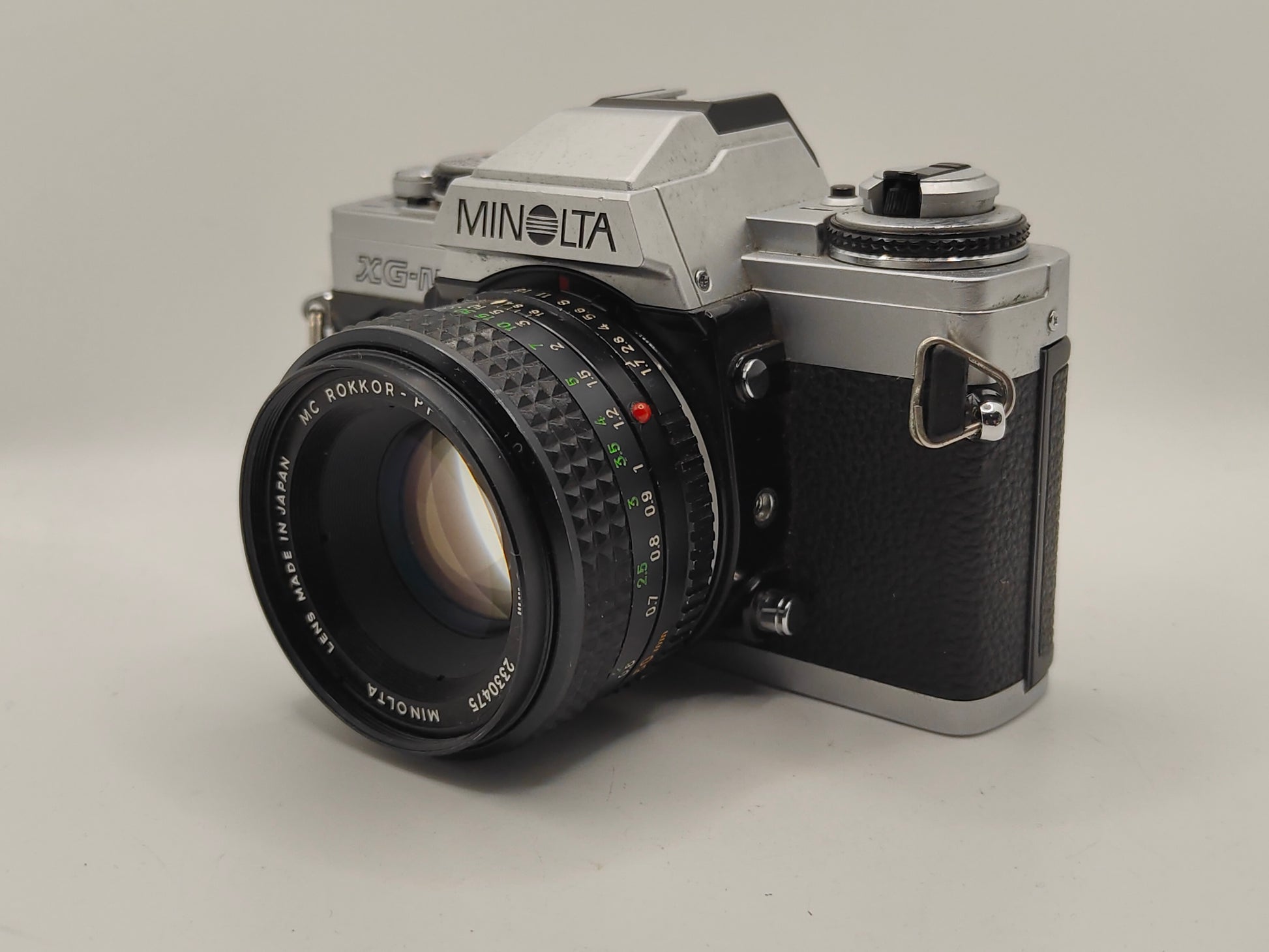 Minolta XG-M SLR with 50mm f/1.7 lens.