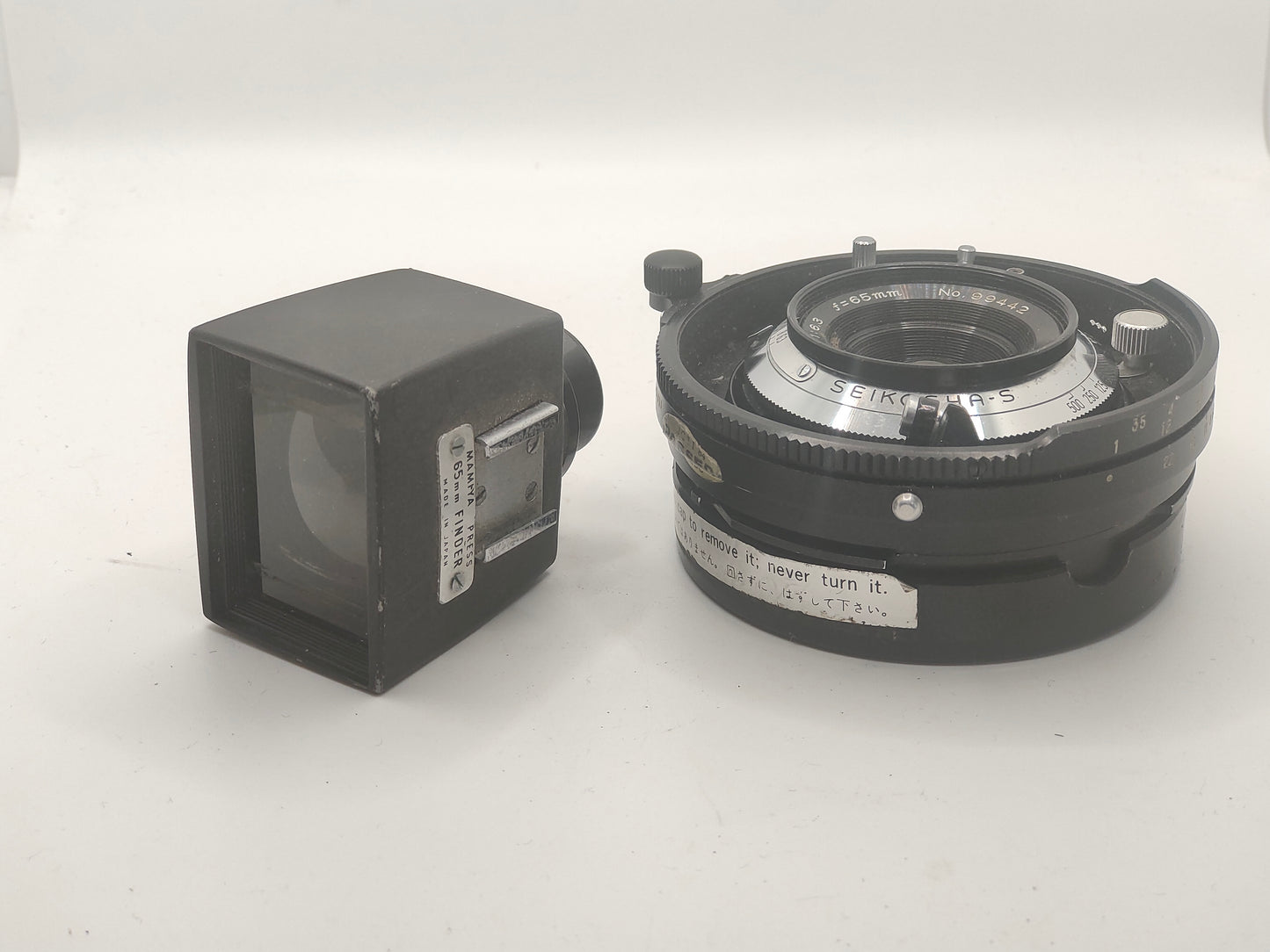 Mamiya Sekor 65mm f/6.3 Lens + 65mm finder For Universal Press Super 23.