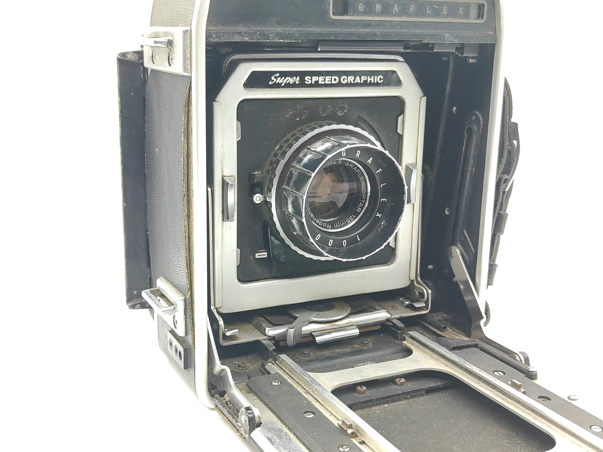 Graflex Super Speed Graphic 4x5 Rangefinder Press Camera.