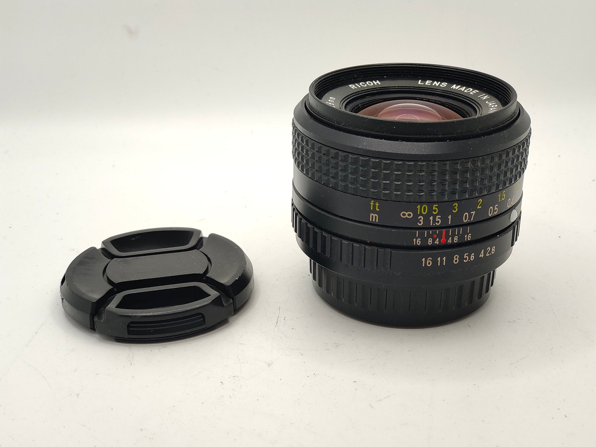 Ricoh 28mm f/2.8 wide angle (Pentax K-mount) lens.