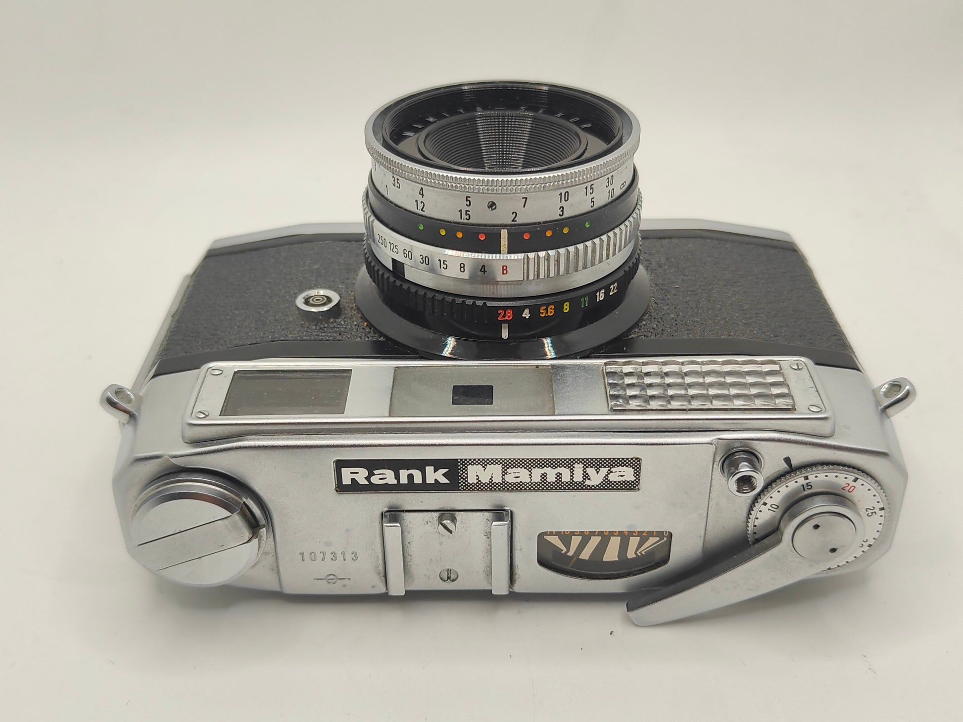 Mamiya 4B rangefinder camera with leather case and original box.