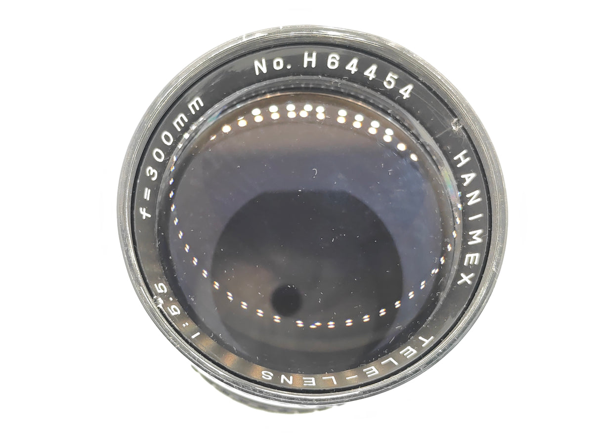 Hanimex 300mm f/5.5 lens for Canon SLRs.