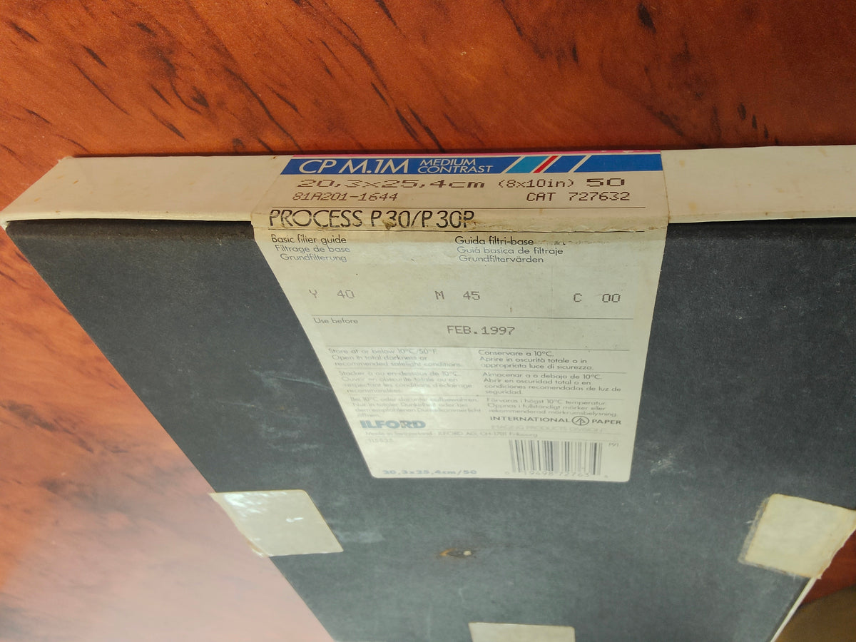 Ilford Ilfochrome Classic Paper 8x10in box of 50 (partially used).