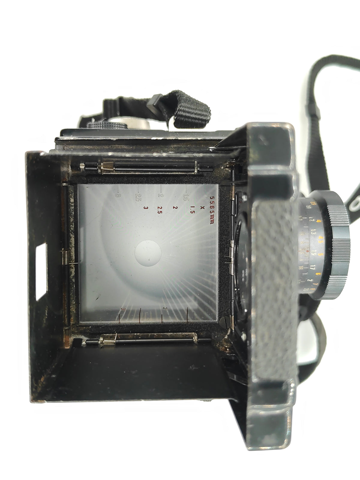 Mamiya C330 medium format camera + 105mm lens.