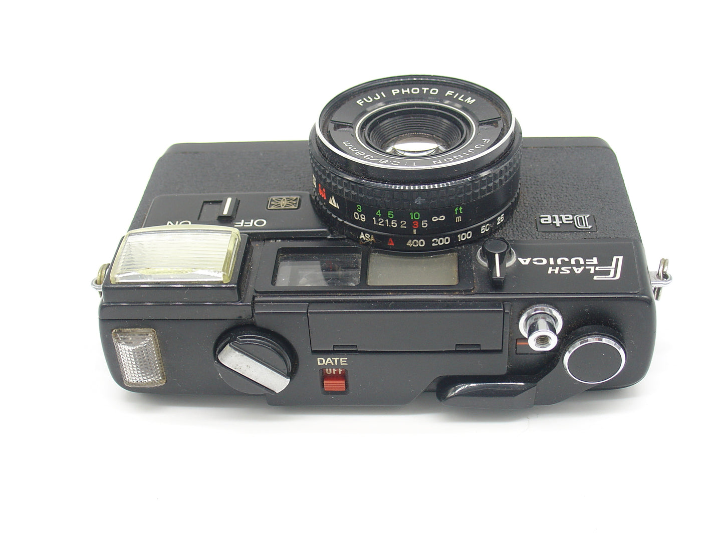 Flash Fujica compact film camera with user manual