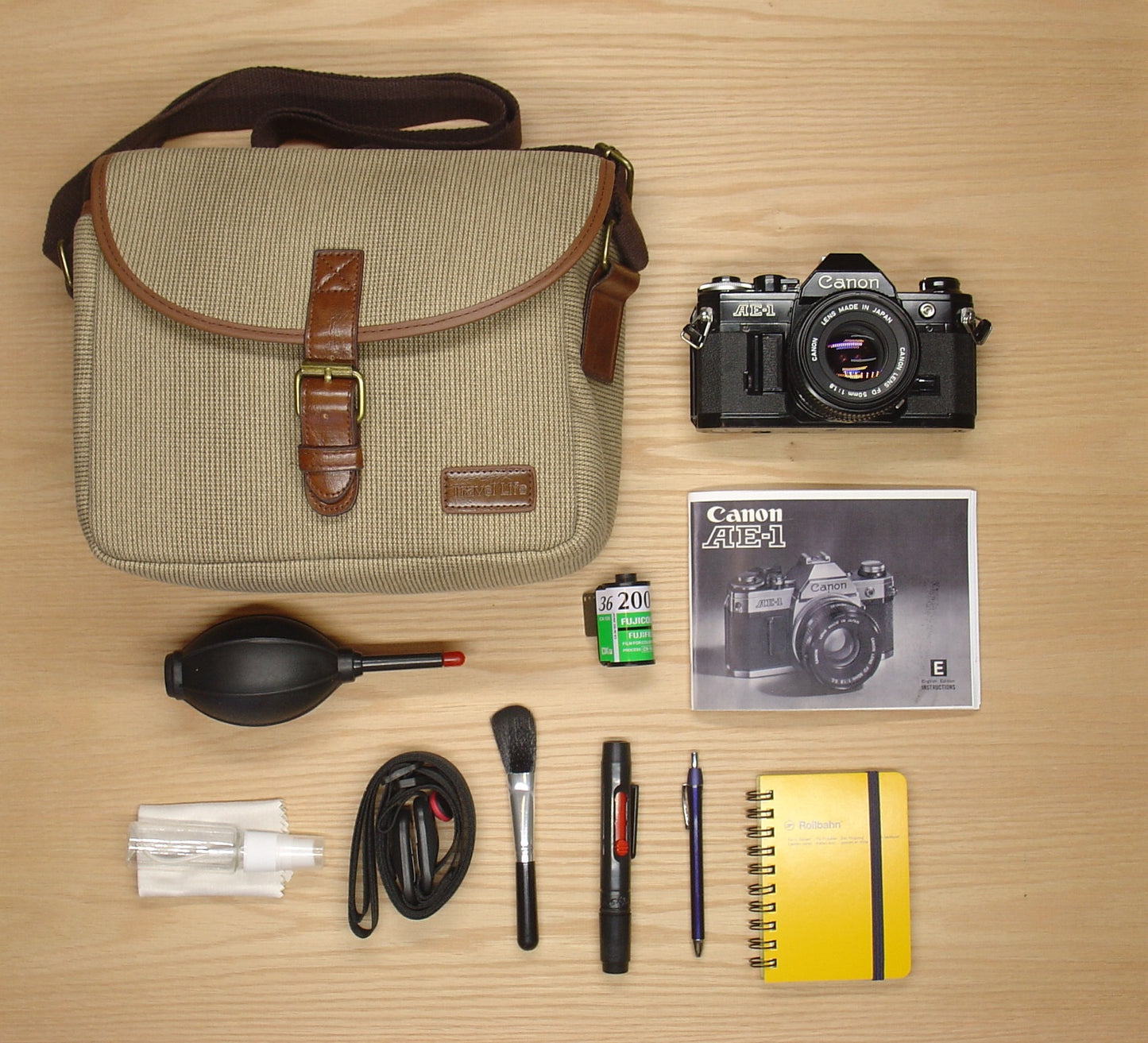 Canon AE-1 SLR camera kit