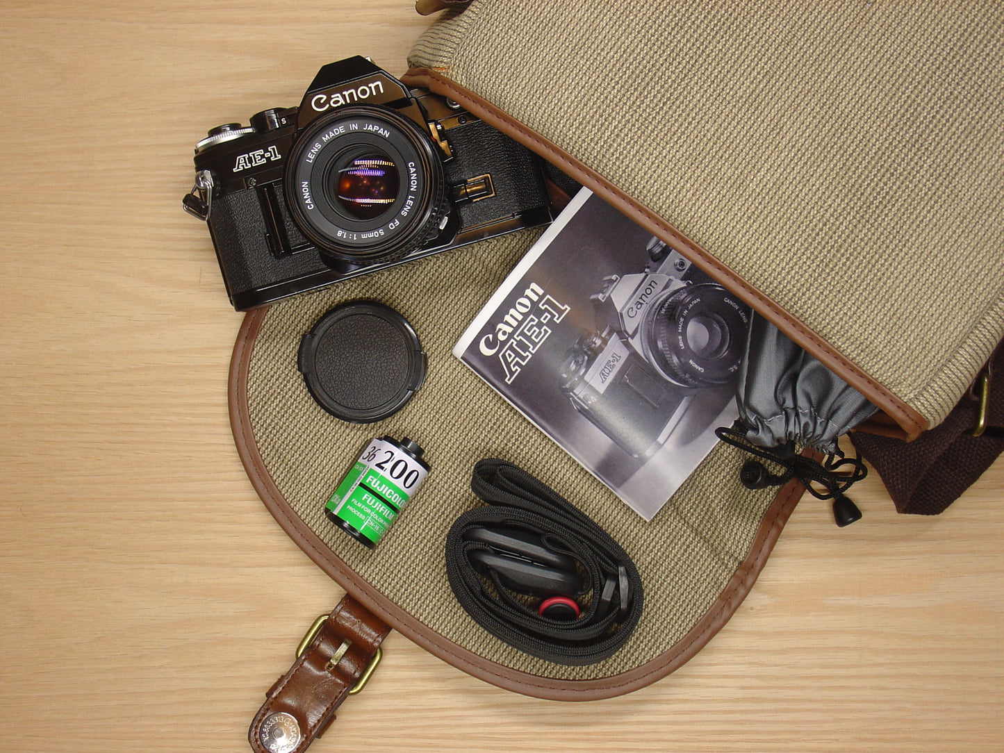 Canon AE-1 SLR camera kit